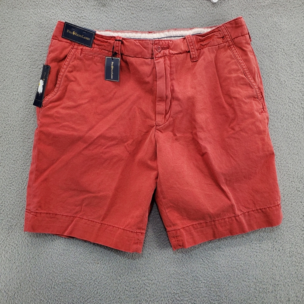 Polo Ralph Lauren Chino Shorts Mens Size  38 Red NWT